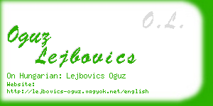 oguz lejbovics business card